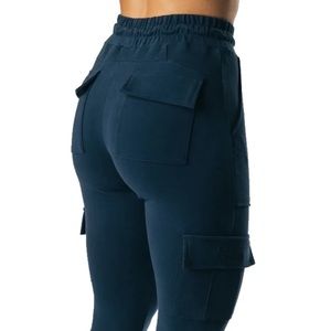 2 Pairs (1 black, 1 blue) Alphalete women’s identity cargo pants size XS